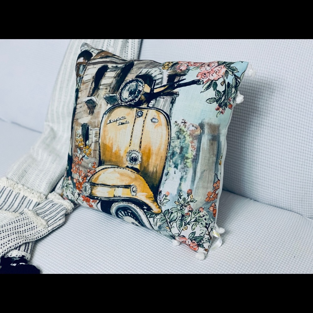 Hand Illustrated decorative throw pillow cover